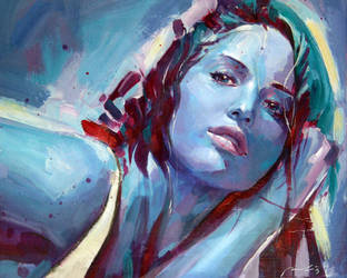blue girl 2 by cocoaspen
