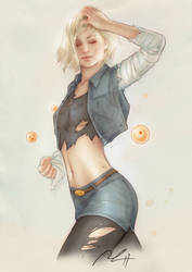 Android 18 by cocoaspen