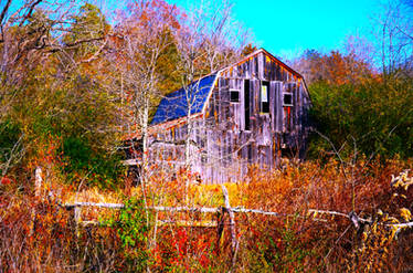 Old Barn Waits for Grandpa's Return.