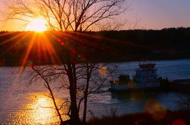Tug Boat on the Arkansas River.