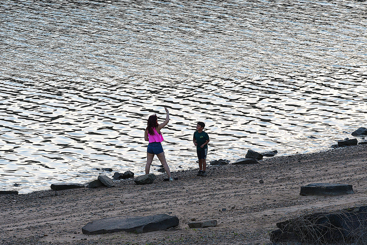 Mother and Son Skipping Rocks. by Search4Star on DeviantArt