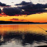 Girl Fishing on Lake Dardanelle in Arkansas.