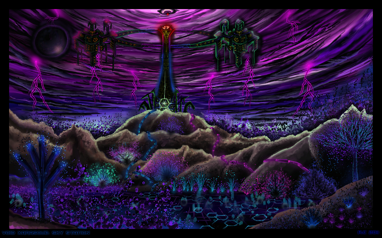 Void Xarasque - Sky Station by AzureParagon