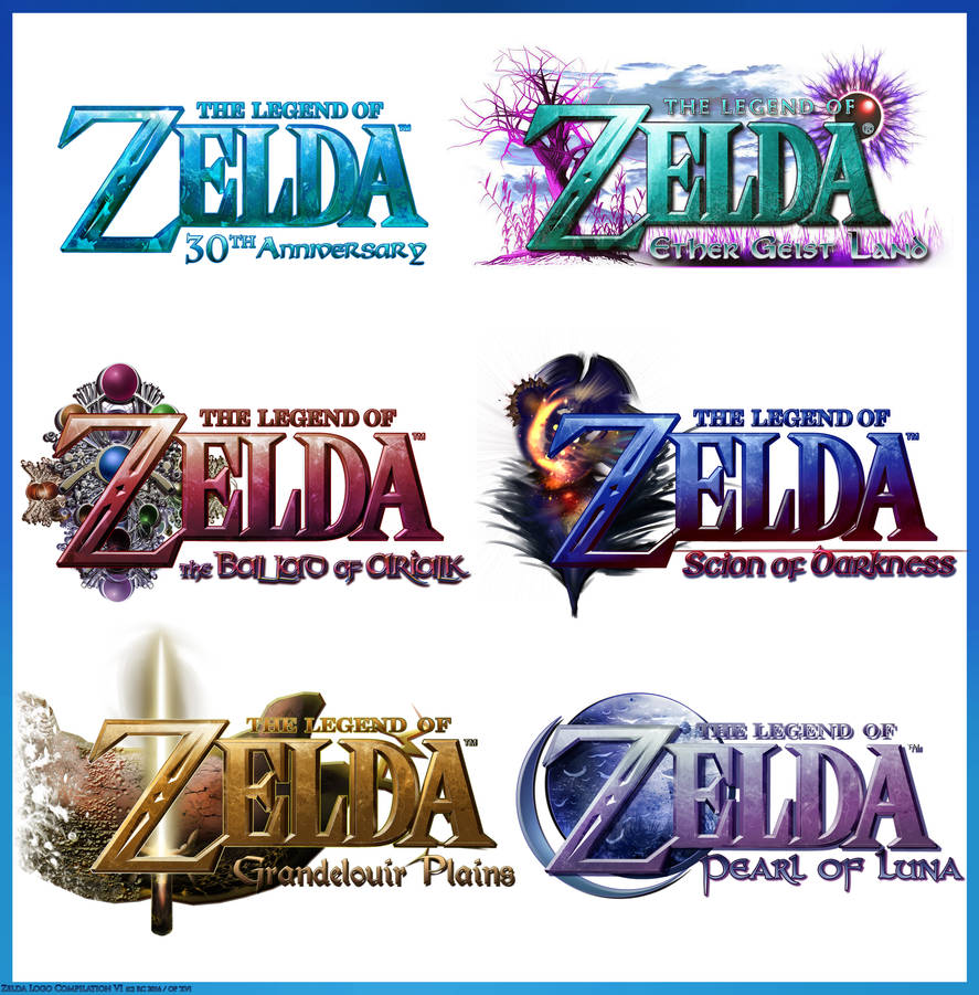 Zelda Log Vector Zelda Logo Compilation VI by AzureParagon on DeviantArt