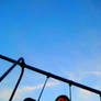 on the swings.