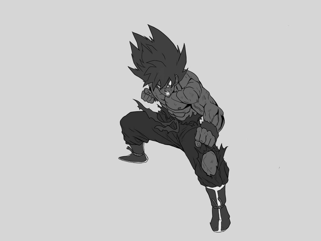 Goku Outline Wallpaper