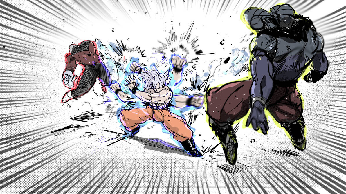 MUI Goku Vs Jiren And Moro by nguyen619 on DeviantArt