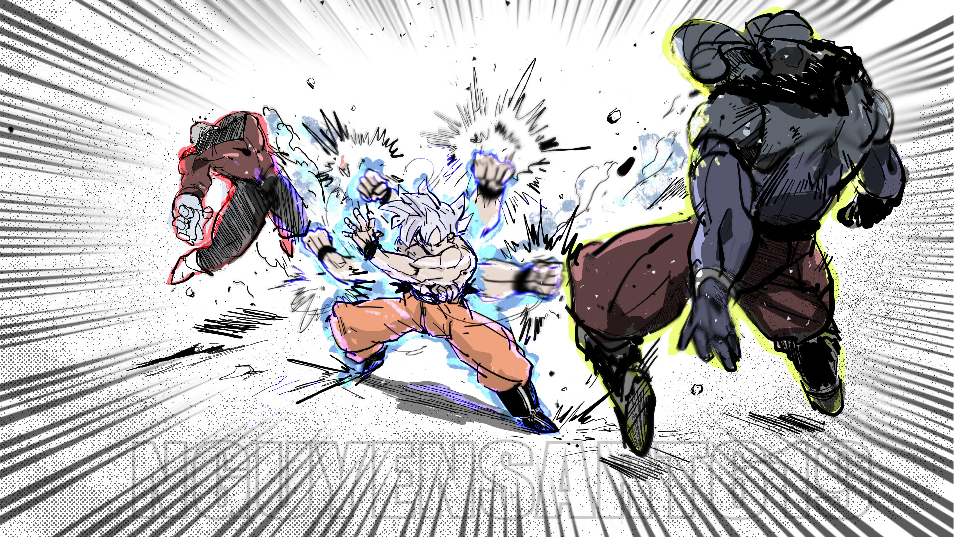 MUI Goku Vs Jiren And Moro by nguyen619 on DeviantArt