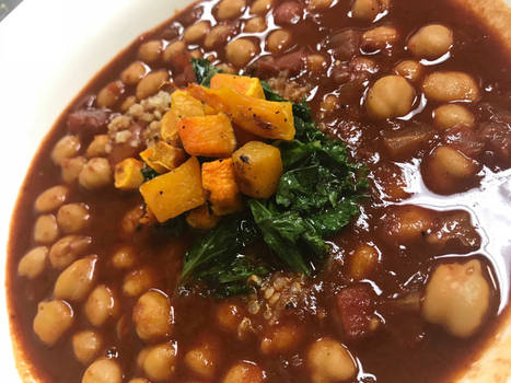 Spicy Chickpea Stew w/ Butternut Squash and Kale