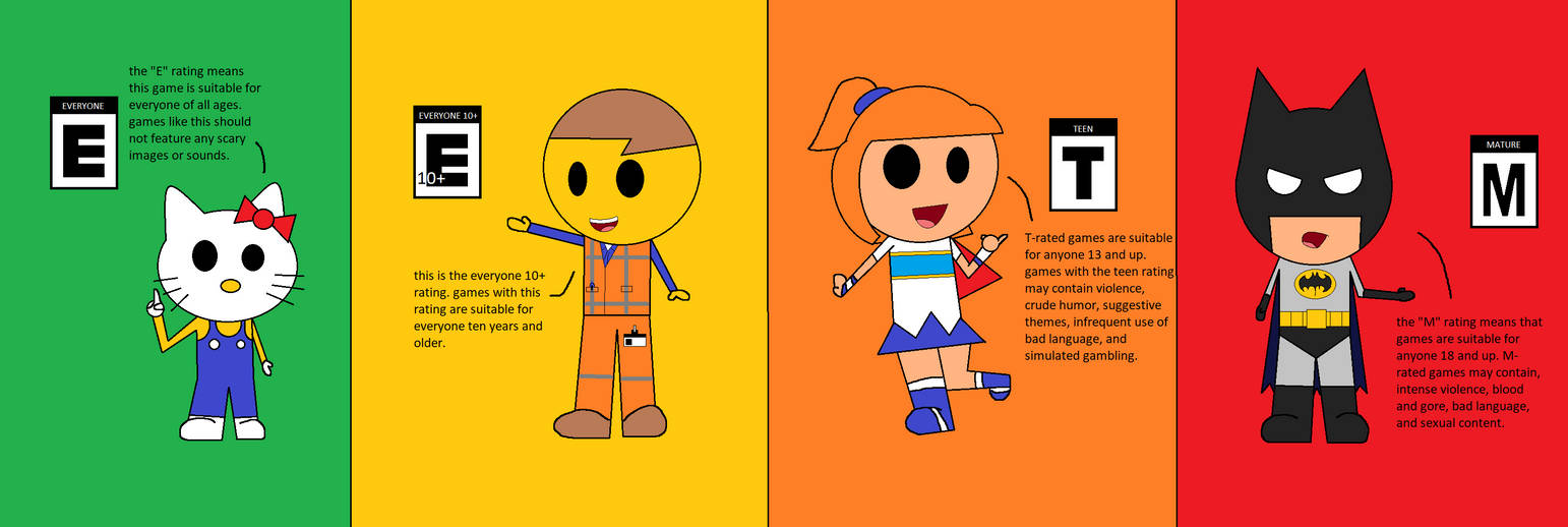 ESRB ratings as explained by mdfoote on DeviantArt