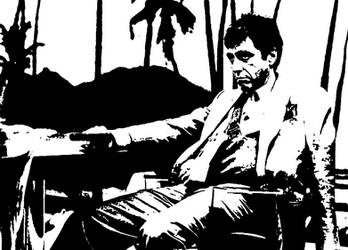 Tony Montana - Black N white