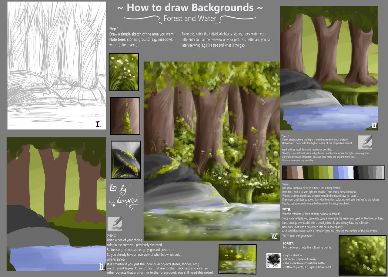 Model Drawing Background How to draw Background by LionHeartCat on DeviantArt
