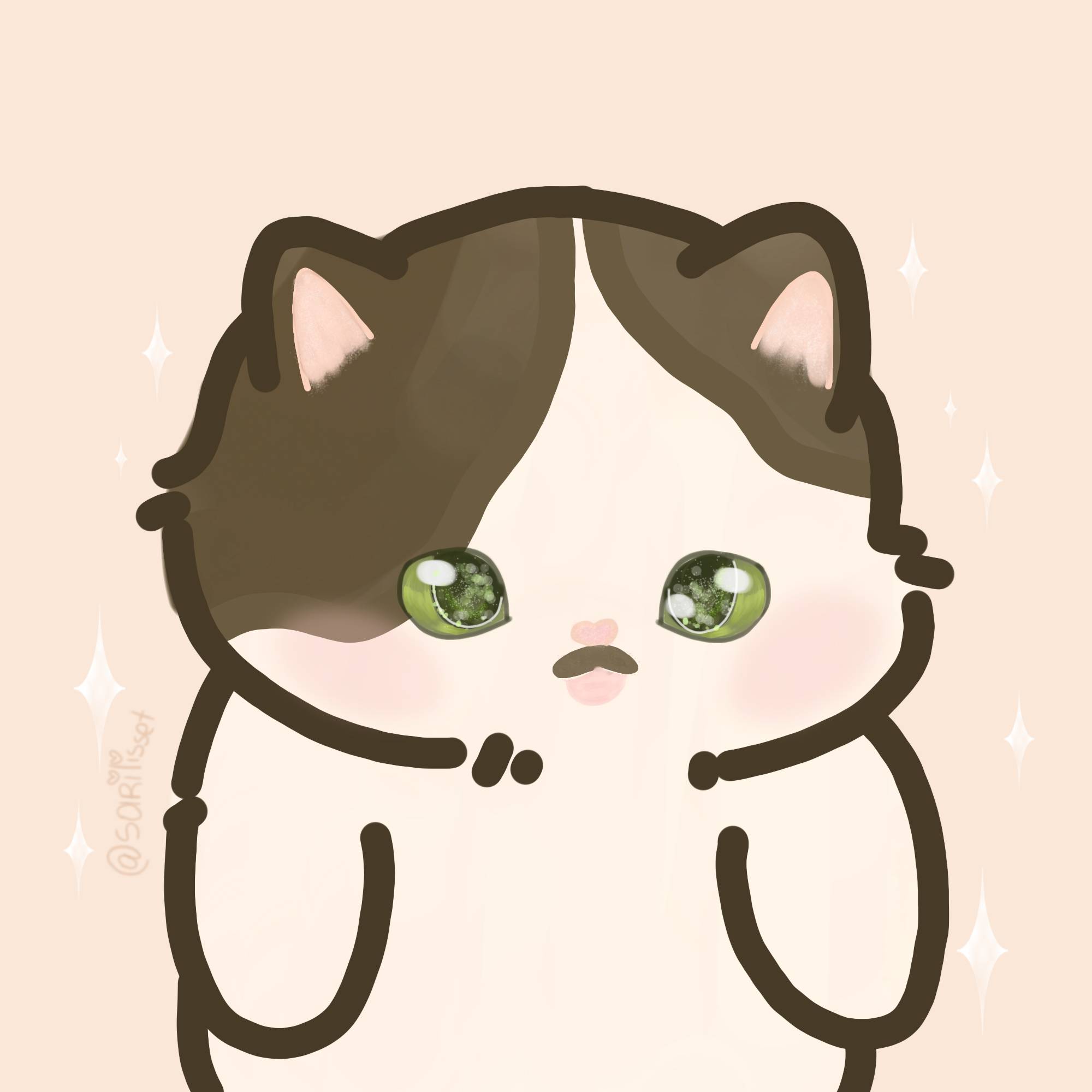 Moustache Kitty by mandiochan on DeviantArt