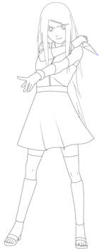 Miharu Uzumaki Full Body Line art