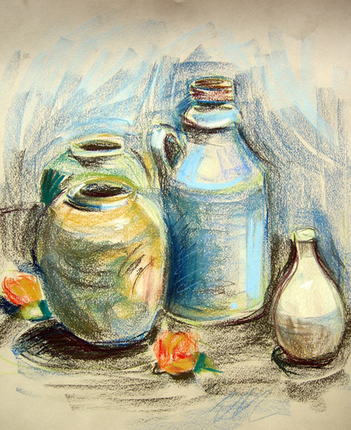 still life pastels