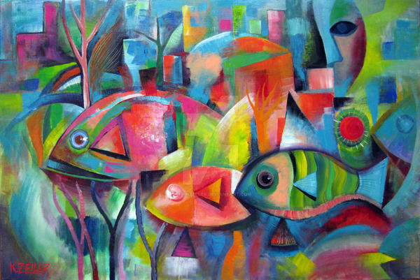 Abstract Fish Drawinf Fish Abstract by KarinZeller on DeviantArt
