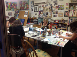 Watercolour class in my studio