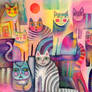 Abstract cats