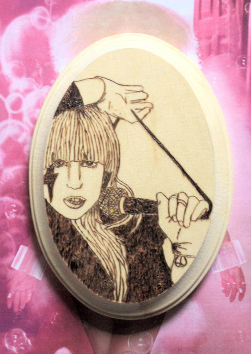 Lady Gaga Pyrographic Portrait