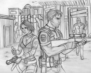 Resident Evil 5- lineart