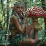 An elf and her mushroom