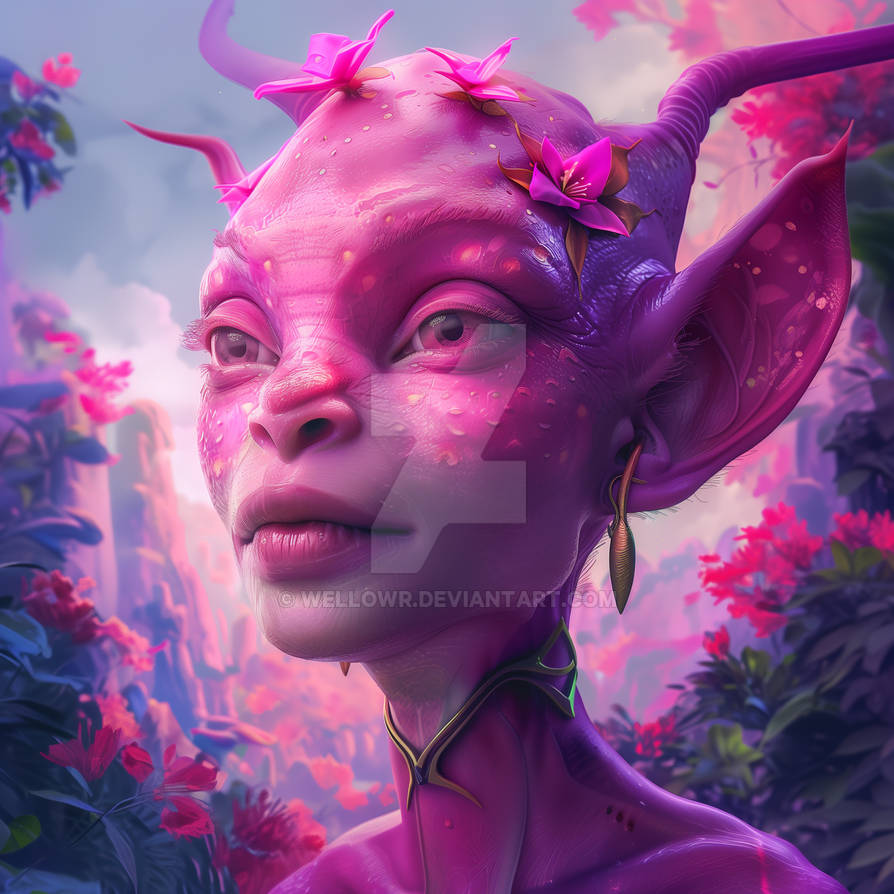 The old pink Alien by wellowr on DeviantArt