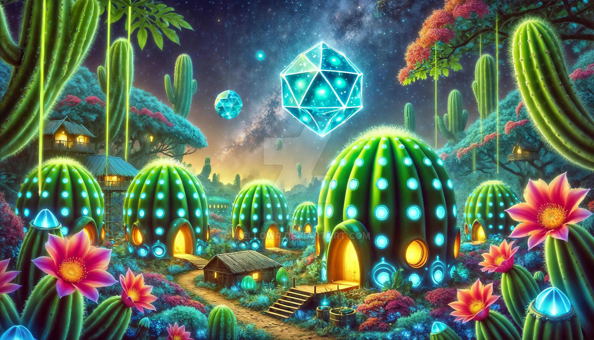 Cactus Alien Village by wellowr on DeviantArt