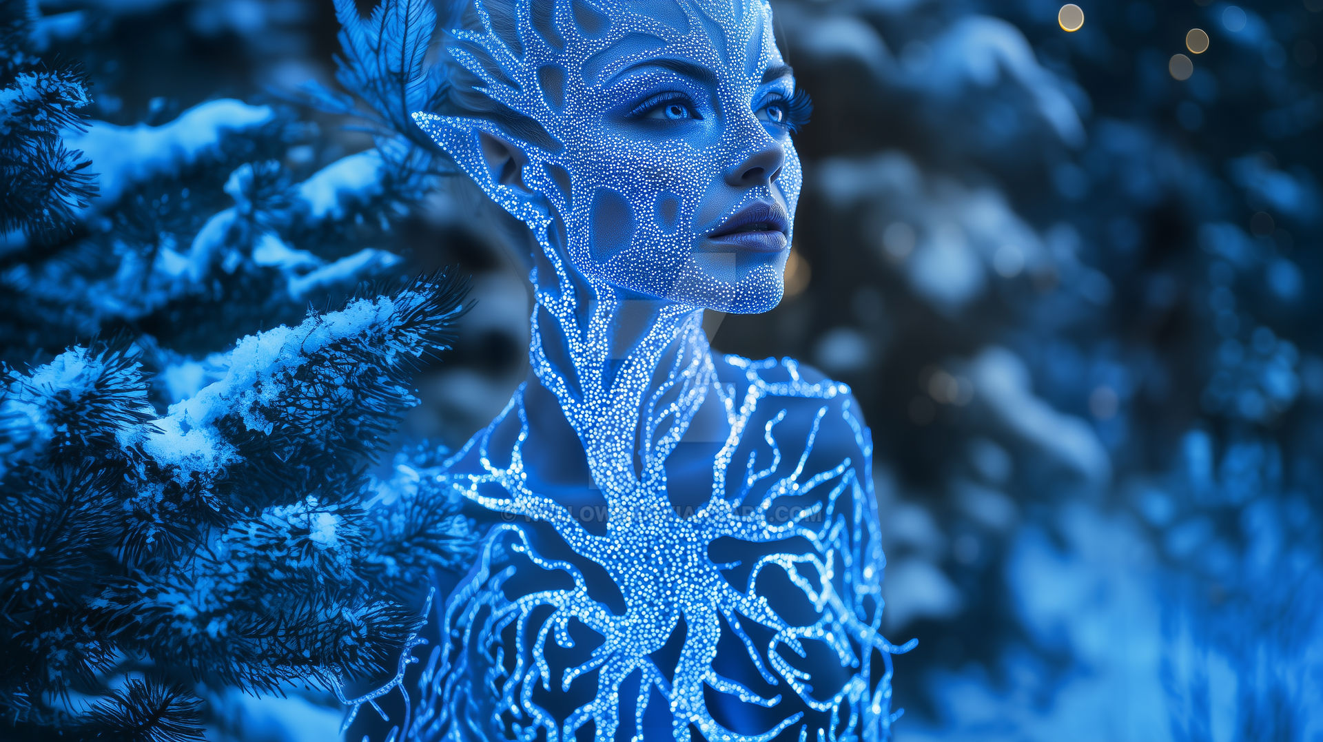 Alien Elf The Blue Neon Glowing Alien Elf by wellowr on DeviantArt