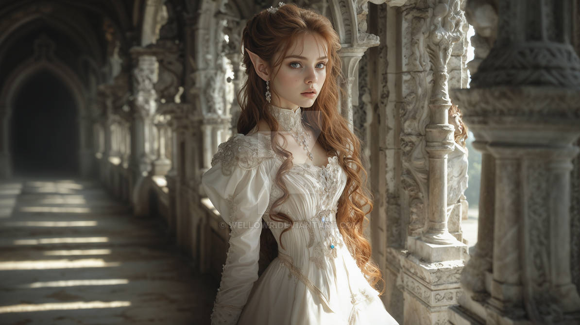 White Elf Queen Robe The Elf In White Dress by wellowr on DeviantArt