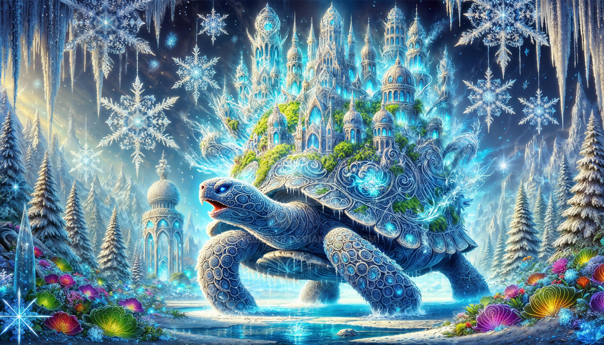 The Turtle Carrying The Ice Kingdom by wellowr on DeviantArt