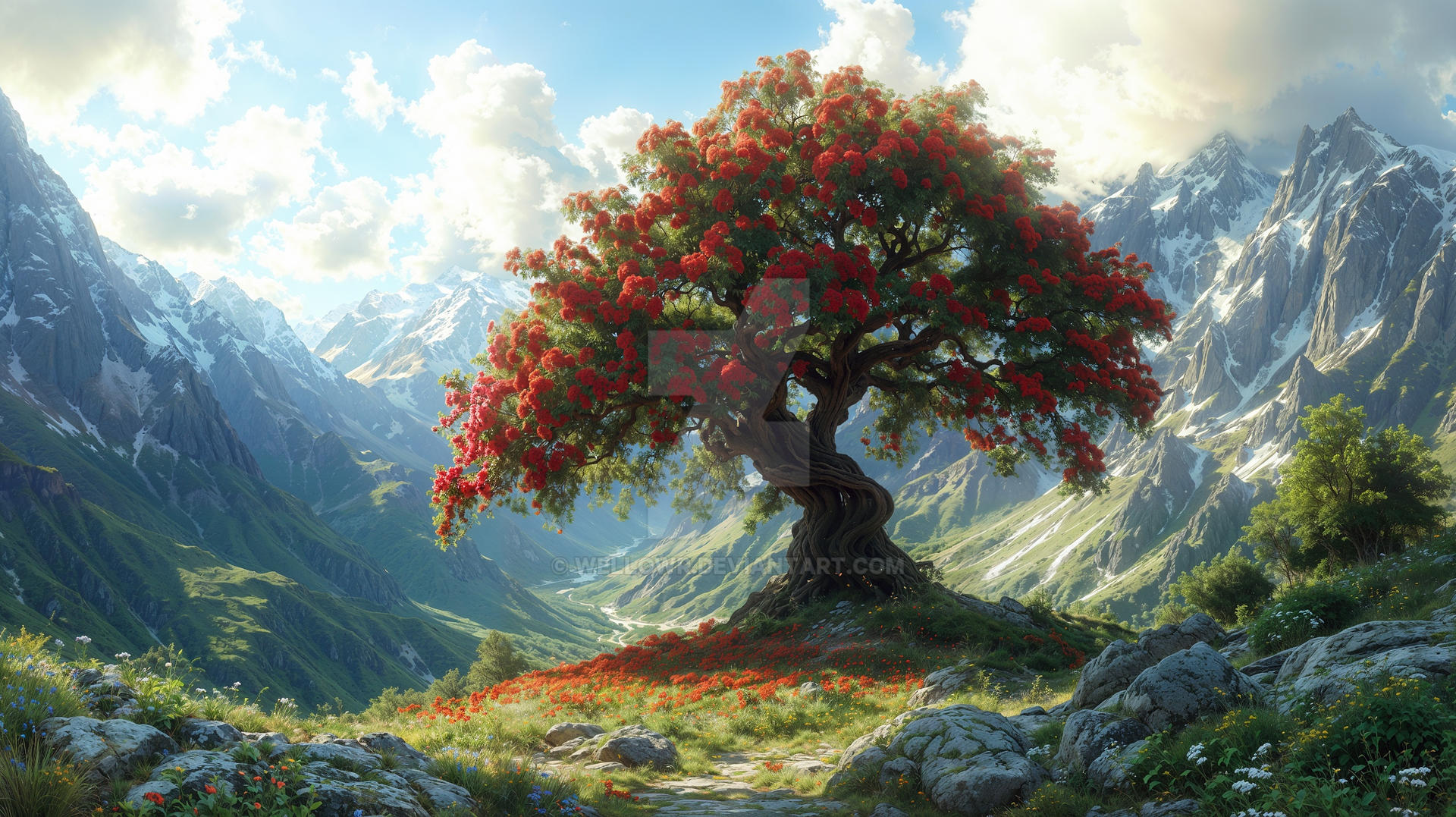 The Big Red Tree by wellowr on DeviantArt