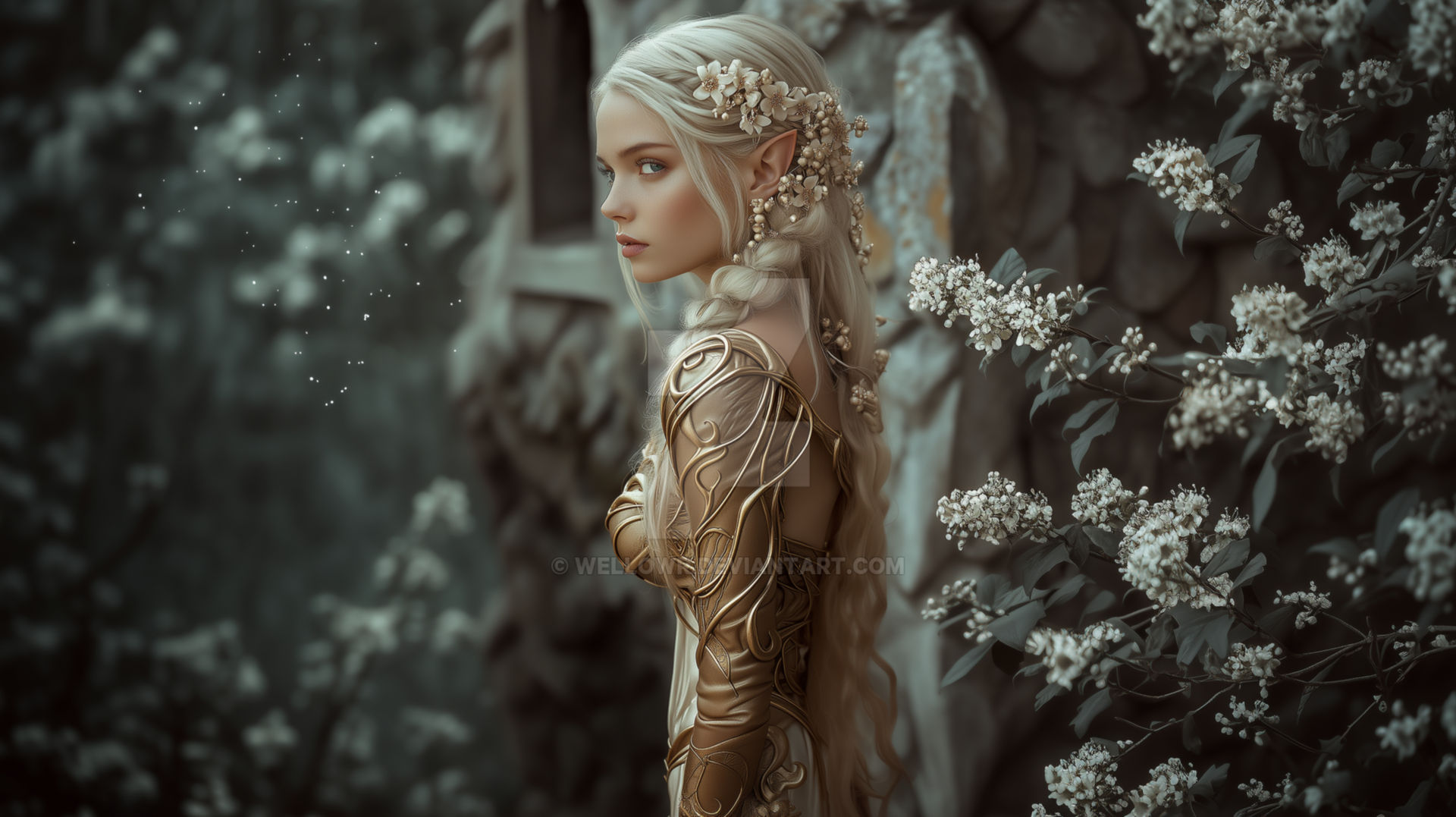 Elvee Spring Pretty Spring Elf In Elven Detailed Armor by wellowr on DeviantArt