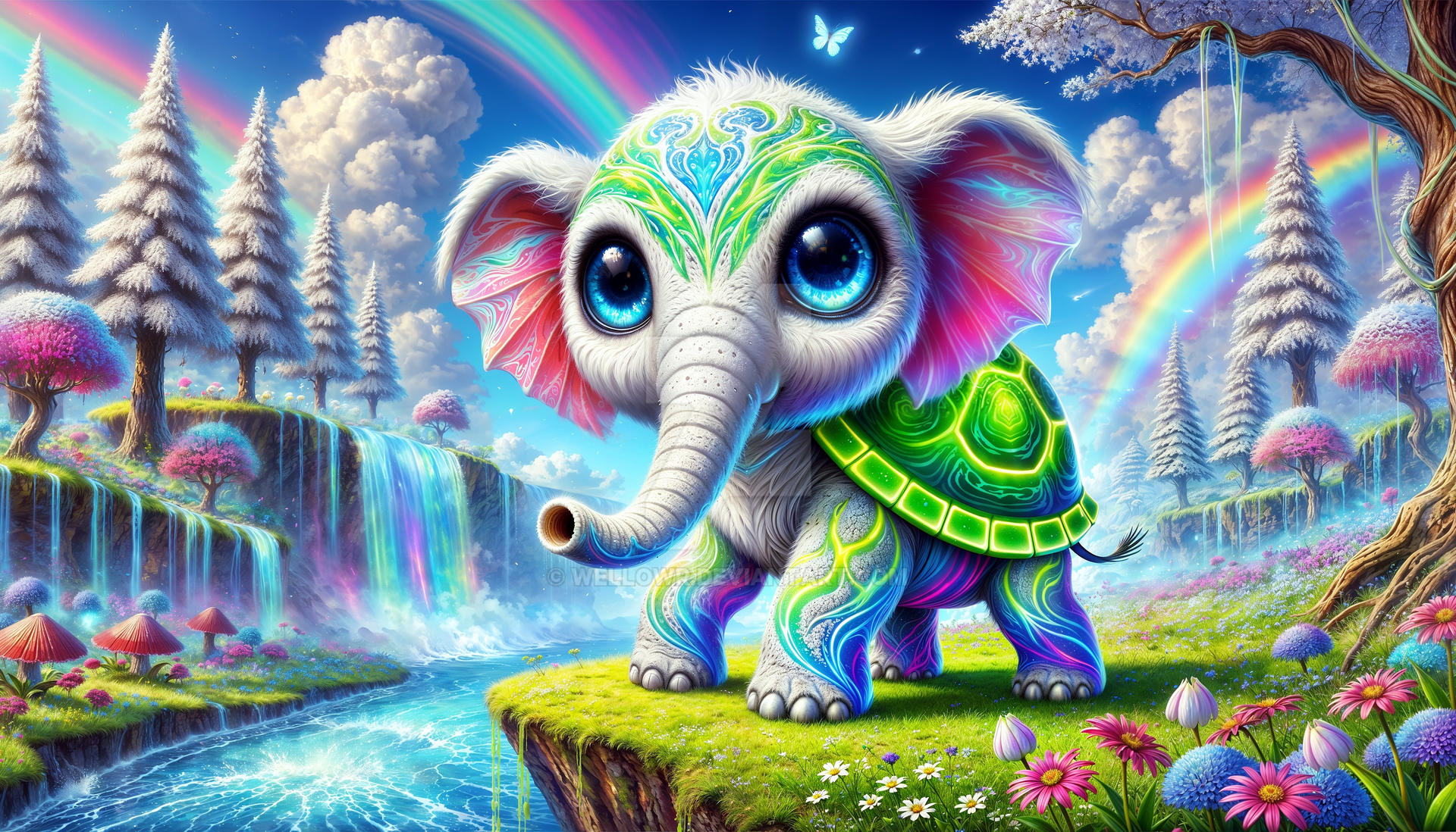 Elephant Turtle Rabbit Sweet Colorful Elephant Turtle by wellowr on DeviantArt
