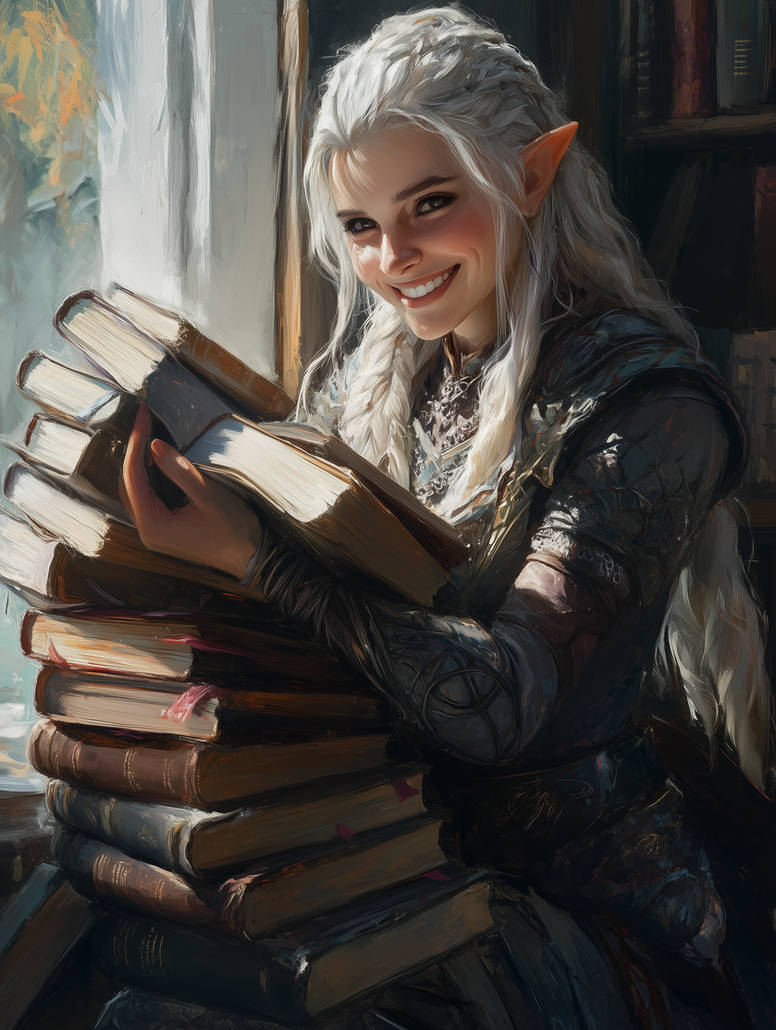Sun Elf at the library by SexyElvesRealm on DeviantArt
