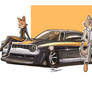 The bad guys - gang car.