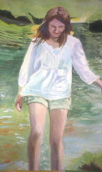 Ayse in the river