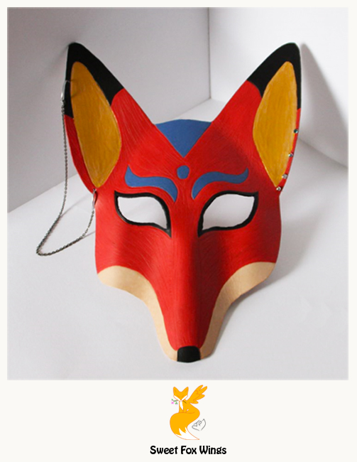 Hand made leather fox mask (not for sale )