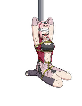 Sakura pole tied