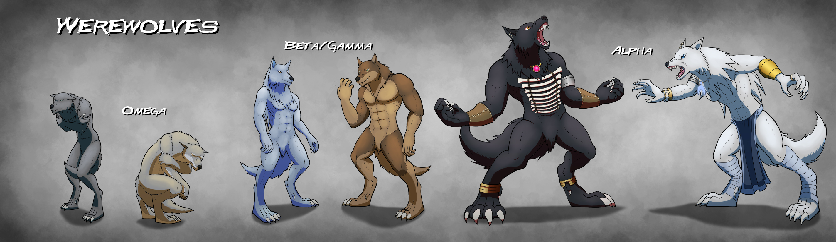 SH and EW: Werewolf people concept.