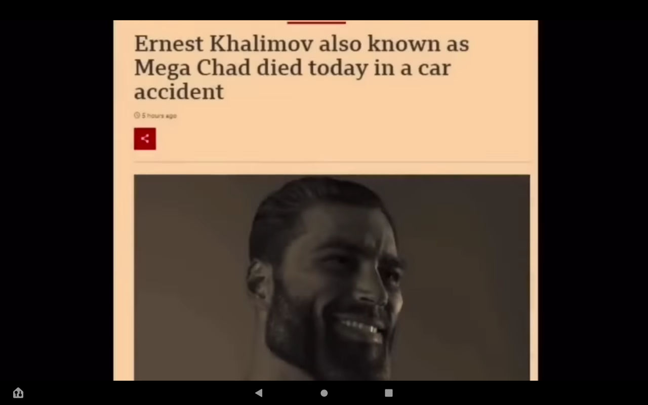 RIP Giga Chad - Ernest Khalimov