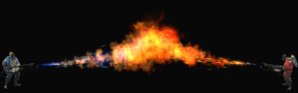 Dual Role Fire TF2-fire-dual by flamingmenace on DeviantArt