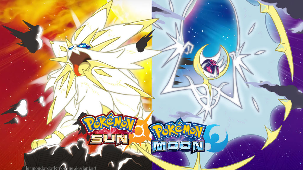 Pokemon Sun and Moon - Solgaleo and Lunala by le-monde-de-k-rosene