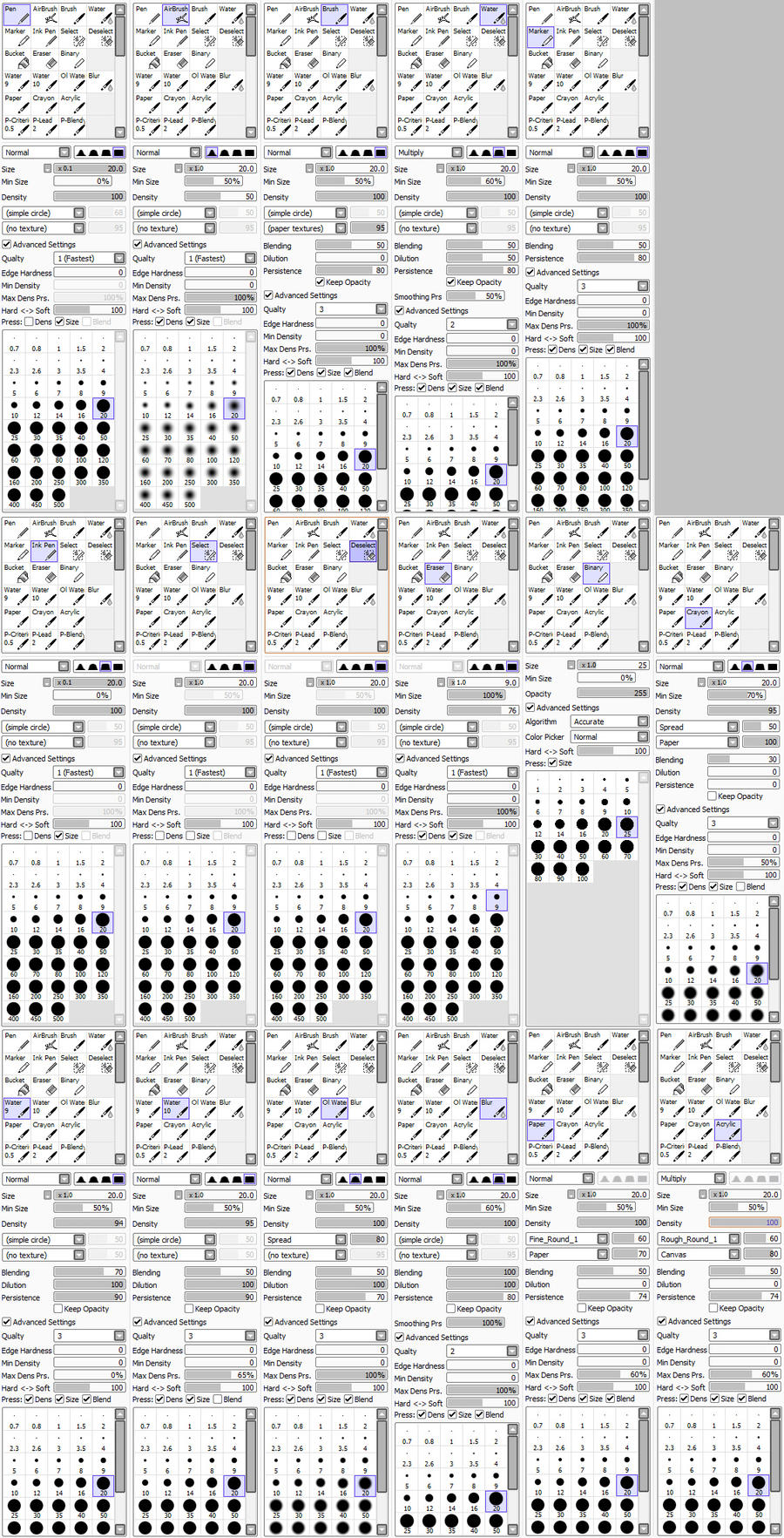 Painttoolsai Default Settings Brushes By Youkomix On Deviantart Painttoolsai Default Settings Brushes By Youkomix On Deviantart
