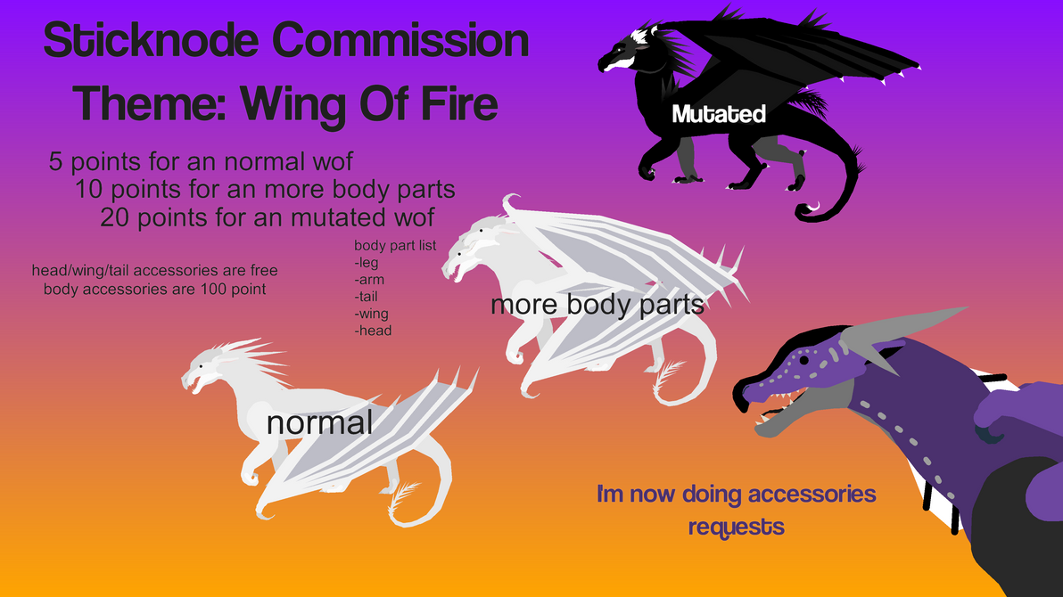 Wings Of Fire Sticknode Request Updated by FlowerPrimrose on DeviantArt