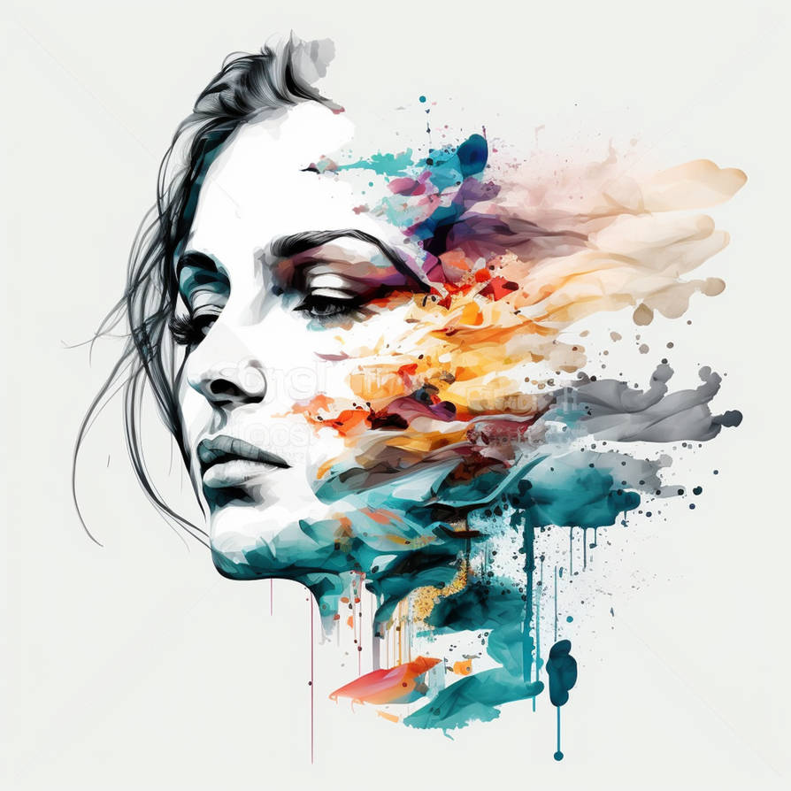 Abstract Human Face Ink Painting by ArieSoerja on DeviantArt