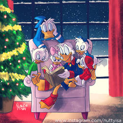 Uncle Scrooge and his nephews