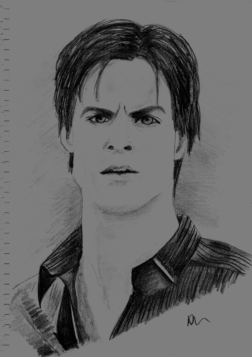 Damon by saro-sah on DeviantArt  Vampire drawings, Celebrity