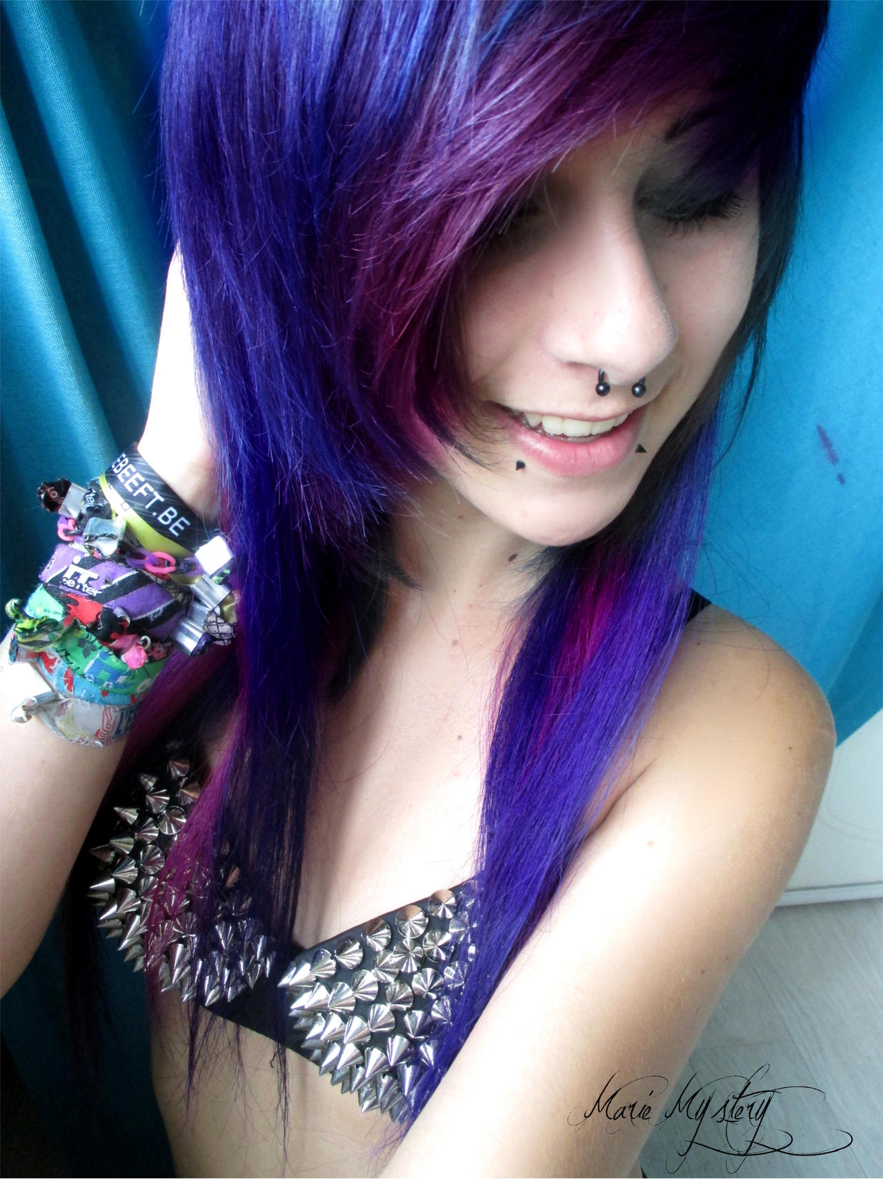 Blue Purple Scene Hair By Mariemystery On Deviantart