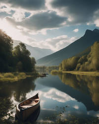 Harmony of Mountains and Lake