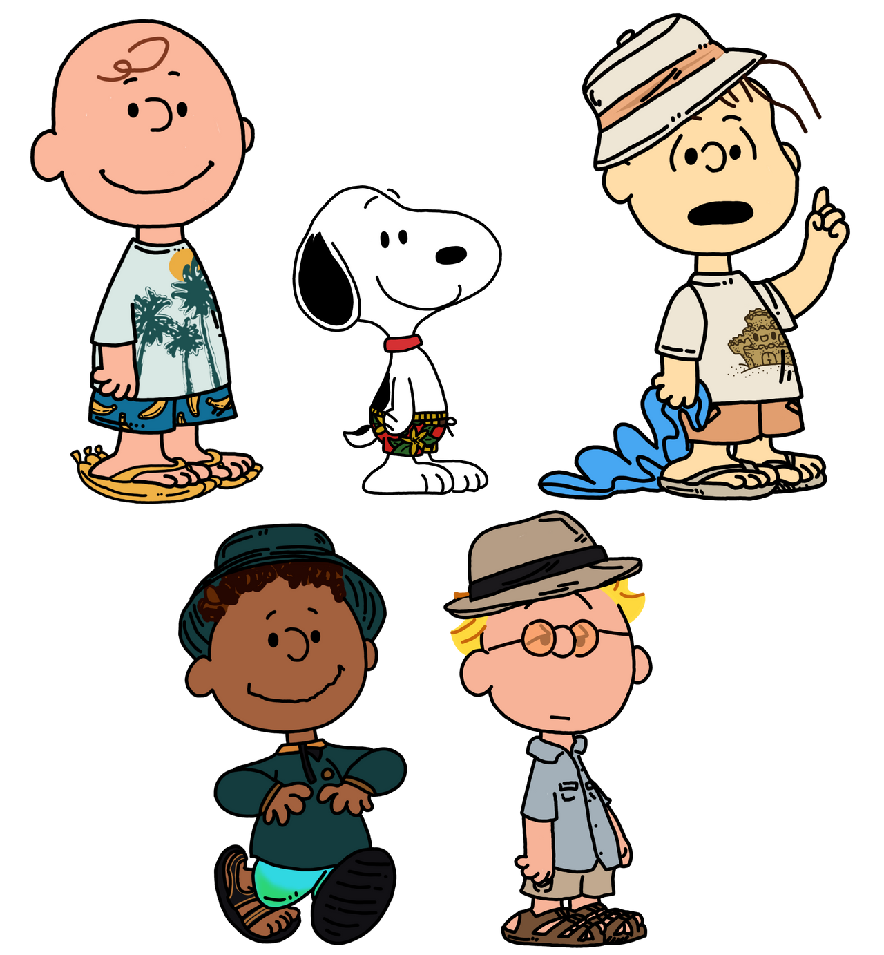 The Peanuts Gang With There Summer Outfits By RexellPaulLopez08 On The peanuts gang with there summer outfits by rexellpaullopez08 on